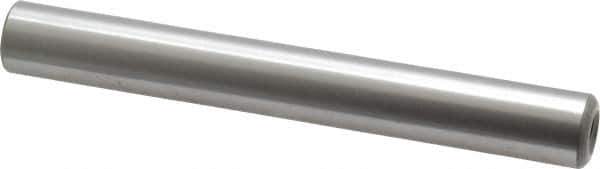 Jergens - 1/2" Diam x 4" Pin Length Alloy Steel Pull Out Dowel Pin - C 47-58 & C 60-64 (Surface) Hardness, 1 Beveled & 1 Threaded End - Eagle Tool & Supply