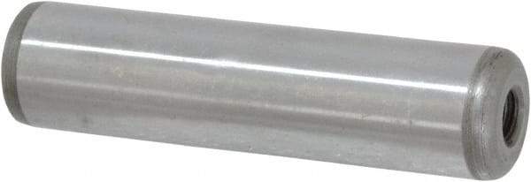 Jergens - 3/4" Diam x 3" Pin Length Alloy Steel Pull Out Dowel Pin - C 47-58 & C 60-64 (Surface) Hardness, 1 Beveled & 1 Threaded End - Eagle Tool & Supply