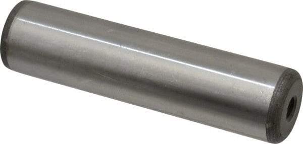 Jergens - 1" Diam x 4" Pin Length Alloy Steel Pull Out Dowel Pin - C 47-58 & C 60-64 (Surface) Hardness, 1 Beveled & 1 Threaded End - Eagle Tool & Supply