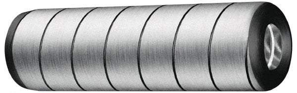 Jergens - 1/2" Diam x 2-1/2" Pin Length Alloy Steel Grooved Dowel Pin - C 47-58 & C 60-64 (Surface) Hardness, 1 Beveled & 1 Threaded End - Eagle Tool & Supply