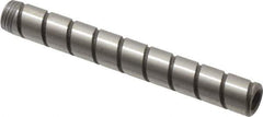 Jergens - 1/4" Diam x 2" Pin Length Alloy Steel Grooved Dowel Pin - C 47-58 & C 60-64 (Surface) Hardness, 1 Beveled & 1 Threaded End - Eagle Tool & Supply