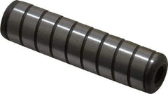 Jergens - 1/2" Diam x 2" Pin Length Alloy Steel Grooved Dowel Pin - C 47-58 & C 60-64 (Surface) Hardness, 1 Beveled & 1 Threaded End - Eagle Tool & Supply