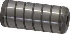 Jergens - 5/8" Diam x 1-1/2" Pin Length Alloy Steel Grooved Dowel Pin - C 47-58 & C 60-64 (Surface) Hardness, 1 Beveled & 1 Threaded End - Eagle Tool & Supply