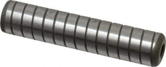 Jergens - 5/8" Diam x 3" Pin Length Alloy Steel Grooved Dowel Pin - C 47-58 & C 60-64 (Surface) Hardness, 1 Beveled & 1 Threaded End - Eagle Tool & Supply