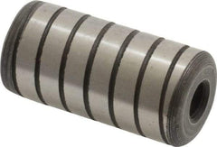 Jergens - 3/4" Diam x 1-1/2" Pin Length Alloy Steel Grooved Dowel Pin - C 47-58 & C 60-64 (Surface) Hardness, 1 Beveled & 1 Threaded End - Eagle Tool & Supply