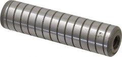 Jergens - 3/4" Diam x 3" Pin Length Alloy Steel Grooved Dowel Pin - C 47-58 & C 60-64 (Surface) Hardness, 1 Beveled & 1 Threaded End - Eagle Tool & Supply
