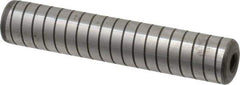 Jergens - 3/4" Diam x 4" Pin Length Alloy Steel Grooved Dowel Pin - C 47-58 & C 60-64 (Surface) Hardness, 1 Beveled & 1 Threaded End - Eagle Tool & Supply