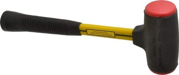 NUPLA - 32 oz Head 2" Face Diam Urethane Dead Blow Hammer - 13-11/16" OAL, Fiberglass Handle - Eagle Tool & Supply