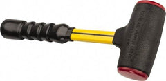 NUPLA - 32 oz Head 2" Face Diam Urethane Dead Blow Hammer - 13-11/16" OAL, Fiberglass Handle - Eagle Tool & Supply