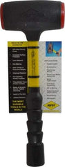 NUPLA - 48 oz Head 2-3/16" Face Diam Urethane Dead Blow Hammer - 14-5/16" OAL, Fiberglass Handle - Eagle Tool & Supply