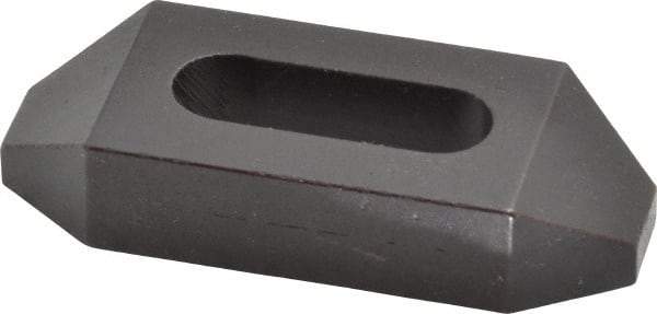 Gibraltar - 5/16, 3/8" Stud, Steel, Plain Strap Clamp - 13/16" Travel, 2-1/2" OAL x 1" Wide x 1/2" High, Black Oxide Finish, Tapered Nose - Eagle Tool & Supply