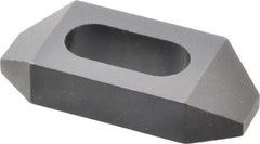 Gibraltar - 1/2" Stud, Steel, Plain Strap Clamp - 11/16" Travel, 2-1/2" OAL x 1-1/8" Wide x 1/2" High, Black Oxide Finish, Tapered Nose - Eagle Tool & Supply