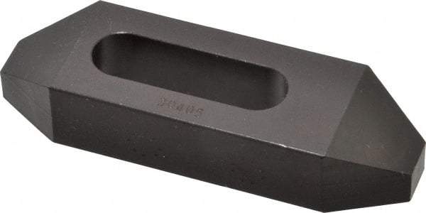 Gibraltar - 1/2" Stud, Steel, Plain Strap Clamp - 1-5/16" Travel, 4" OAL x 1-1/4" Wide x 3/4" High, Black Oxide Finish, Tapered Nose - Eagle Tool & Supply