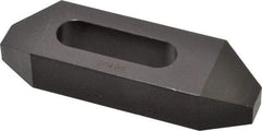 Gibraltar - 1/2" Stud, Steel, Plain Strap Clamp - 1-5/16" Travel, 4" OAL x 1-1/4" Wide x 3/4" High, Black Oxide Finish, Tapered Nose - Eagle Tool & Supply