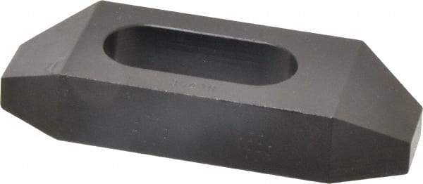 Gibraltar - 3/4" Stud, Steel, Plain Strap Clamp - 1-1/16" Travel, 4" OAL x 1-1/2" Wide x 3/4" High, Black Oxide Finish, Tapered Nose - Eagle Tool & Supply