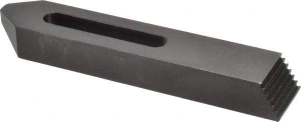 Gibraltar - 5/16, 3/8" Stud, Steel, Serrated Strap Clamp - 2-3/16" Travel, 6" OAL x 1-1/8" Wide x 3/4" High, Black Oxide Finish, Tapered Nose - Eagle Tool & Supply
