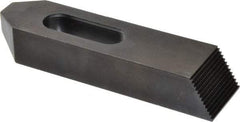 Gibraltar - 7/8, 1" Stud, Steel, Serrated Strap Clamp - 1-15/16" Travel, 8" OAL x 2" Wide x 1-3/8" High, Black Oxide Finish, Tapered Nose - Eagle Tool & Supply