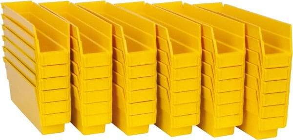 Quantum Storage - 50 Lb. Load Capacity, 11-5/8" Deep, Yellow Polypropylene Hopper Shelf Bin - 4" High x 2-3/4" Wide x 11-5/8" Long - Eagle Tool & Supply