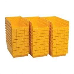 Quantum Storage - 50 Lb. Load Capacity, 11-5/8" Deep, Yellow Polypropylene Hopper Shelf Bin - 4" High x 6-5/8" Wide x 11-5/8" Long - Eagle Tool & Supply