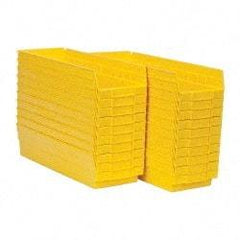 Quantum Storage - 50 Lb. Load Capacity, 17-7/8" Deep, Yellow Polypropylene Hopper Shelf Bin - 4" High x 6-5/8" Wide x 17-7/8" Long - Eagle Tool & Supply