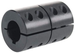 Climax Metal Products - 1-1/8" Bore, Steel, One Piece Clamping Shaft Collar - 2-1/8" Outside Diam, 3-1/4" Wide - Eagle Tool & Supply