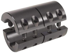Climax Metal Products - 5/8 x 1/2" Bore, Steel, With Keyway Two Piece Split Shaft Collar - 1-5/16" Outside Diam, 2" Wide - Eagle Tool & Supply