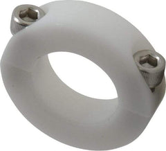 Climax Metal Products - 1" Bore, Plastic, Two Piece Clamping Shaft Collar - 1-3/4" Outside Diam, 1/2" Wide - Eagle Tool & Supply