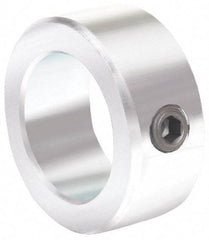 Climax Metal Products - 1-1/8" Bore, Aluminum, One Piece Solid Set Screw Collars - 1-3/4" Outside Diam, 5/8" Wide - Eagle Tool & Supply