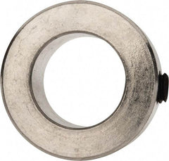 Climax Metal Products - 7/8" Bore, Aluminum, One Piece Solid Set Screw Collars - 1-1/2" Outside Diam, 9/16" Wide - Eagle Tool & Supply