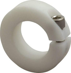 Climax Metal Products - 1" Bore, Plastic, One Piece One Piece Split Shaft Collar - 1-3/4" Outside Diam, 1/2" Wide - Eagle Tool & Supply