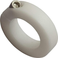 Climax Metal Products - 1-1/4" Bore, Plastic, One Piece One Piece Split Shaft Collar - 2-1/16" Outside Diam, 1/2" Wide - Eagle Tool & Supply