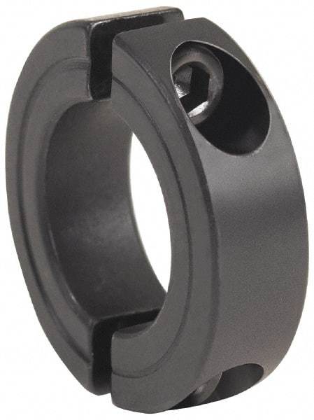 Climax Metal Products - 3-7/8" Bore, Steel, Two Piece Clamping Shaft Collar - 5-1/4" Outside Diam, 7/8" Wide - Eagle Tool & Supply