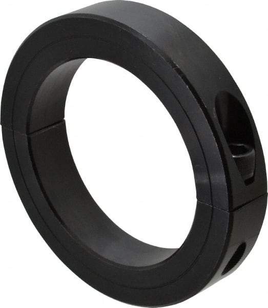 Climax Metal Products - 3-3/8" Bore, Steel, Two Piece Clamping Shaft Collar - 4-3/4" Outside Diam, 7/8" Wide - Eagle Tool & Supply
