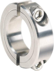 Climax Metal Products - 2-3/4" Bore, Stainless Steel, Two Piece Clamping Shaft Collar - 4" Outside Diam, 7/8" Wide - Eagle Tool & Supply