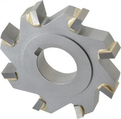 Made in USA - 3" Diam x 1/2" Width of Cut, 8 Teeth, Carbide Tipped Side Milling Cutter - Straight Teeth, Uncoated - Eagle Tool & Supply