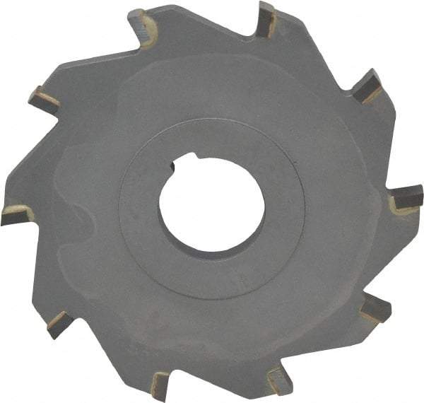 Made in USA - 4" Diam x 5/16" Width of Cut, 10 Teeth, Carbide Tipped Side Milling Cutter - Straight Teeth, Uncoated - Eagle Tool & Supply