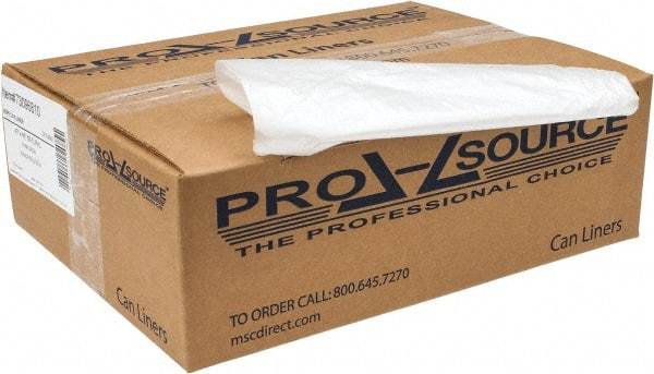 PRO-SOURCE - 0.55 mil Thick, Household/Office Trash Bags - 43" Wide x 46" High, Clear - Eagle Tool & Supply