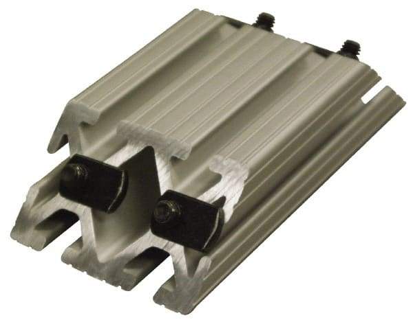 80/20 Inc. - 1-1/2" Wide, 6" High, Open Shelving Polymer Shelf - Aluminum, Use with Series 15 - 1530 Extrusion - Eagle Tool & Supply