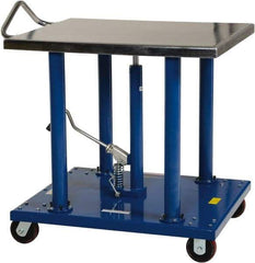 Vestil - 2,000 Lb Capacity Manual Post Work Platform - 36" to 54" Lift Height, 36" Platform Length x 30" Platform Width - Eagle Tool & Supply