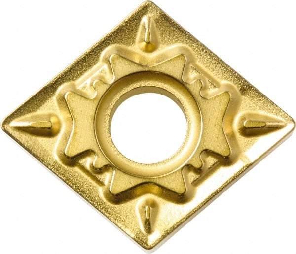 Kyocera - CNMG431 HQ Grade CA5525 Carbide Turning Insert - TiCN/Al2O3/TiN Finish, 80° Diamond, 1/2" Inscr Circle, 3/16" Thick, 1/64" Corner Radius - Eagle Tool & Supply