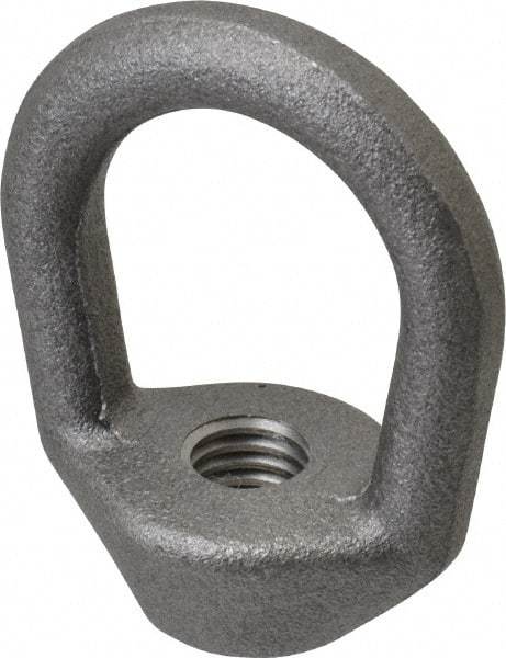 Gibraltar - 2,240 Lb Capacity, 1/2-13 Thread, Self Colored, Carbon Steel Regular Duty Lifting Eye Nut - Grade C-1030, 2-1/2" High, 1-1/4" Inside & 2" Outside Eye Diam, 2" Bell/Base Width - Eagle Tool & Supply