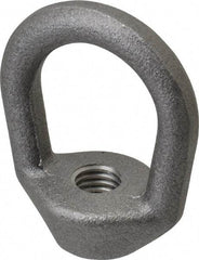 Gibraltar - 2,240 Lb Capacity, 1/2-13 Thread, Self Colored, Carbon Steel Regular Duty Lifting Eye Nut - Grade C-1030, 2-1/2" High, 1-1/4" Inside & 2" Outside Eye Diam, 2" Bell/Base Width - Eagle Tool & Supply