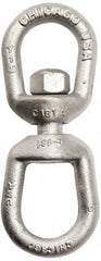 Gibraltar - 3, 600 Lbs. Load Limit, 6-3/8 Inches Long x 1/2 Inch Diameter Oval Eye Swivel - 1-1/2 Inch Inside Width, 2-1/2 Inch Outside Width, 5/8 Inch Pin Diameter, 5-3/8 Inch Reach, 2 Inch Lower Eye Inside Height, 1-3/16 Inch Upper Eye Inside Height - Eagle Tool & Supply