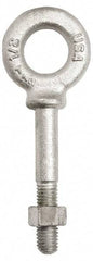 Gibraltar - 900 Lb Capacity, Stainless Steel, 5/16-18 Thread, Fixed Lifting Eye Bolt - Fully Threaded, 3" Shank, 3" Thread Length, Shoulder - Eagle Tool & Supply
