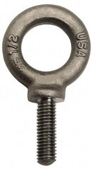 Gibraltar - 6,000 Lb Capacity, Forged Steel, 3/4-10 Thread, Fixed Lifting Eye Bolt - Fully Threaded, 4-1/2" Shank, 4-1/2" Thread Length, Shoulder - Eagle Tool & Supply