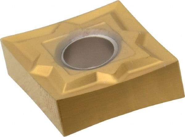 Seco - CNGP430.5 MF1 Grade CP200 Carbide Turning Insert - TiAlN/TiN Finish, 80° Diamond, 1/2" Inscr Circle, 3/16" Thick, 0.0078" Corner Radius - Eagle Tool & Supply