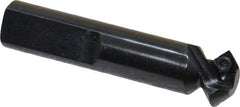 Cutting Tool Technologies - 45° Lead Angle, 5/8" Max Cut Diam, 0.34" Min Cut Diam, 0.15" Max Depth of Cut, Indexable Chamfer and Angle End Mill - 1 Insert, SDEB 21.51 Insert Style, 2-1/2" Overall Length, Straight Shank - Eagle Tool & Supply