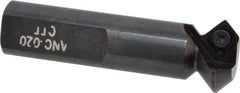 Cutting Tool Technologies - 45° Lead Angle, 1" Max Cut Diam, 0.54" Min Cut Diam, 0.22" Max Depth of Cut, Indexable Chamfer and Angle End Mill - 1 Insert, SPEH 322 Insert Style, 3" Overall Length, Straight Shank - Eagle Tool & Supply