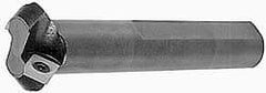 Cutting Tool Technologies - 15° Lead Angle, 1-1/8" Max Cut Diam, 1.09" Min Cut Diam, 0.3" Max Depth of Cut, Indexable Chamfer and Angle End Mill - 2 Inserts, SPEH 322 Insert Style, 3" Overall Length, Straight Shank - Eagle Tool & Supply
