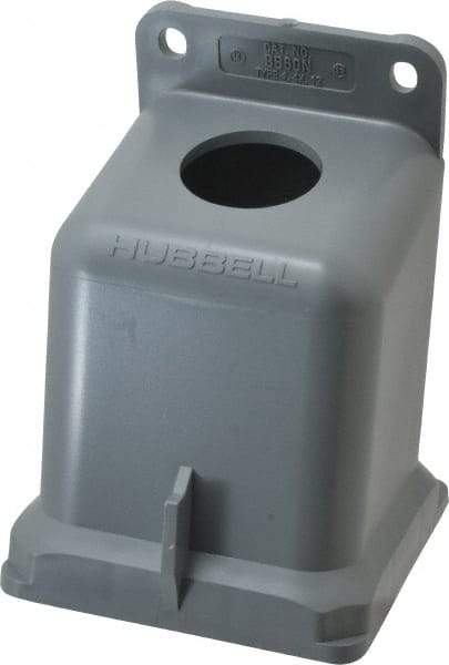 Hubbell Wiring Device-Kellems - 60, 63 Amp, 1-1/4 Inch Hub Size, Plastic Pin and Sleeve Angle Back Box - IP67, 15° Box Angle - Eagle Tool & Supply